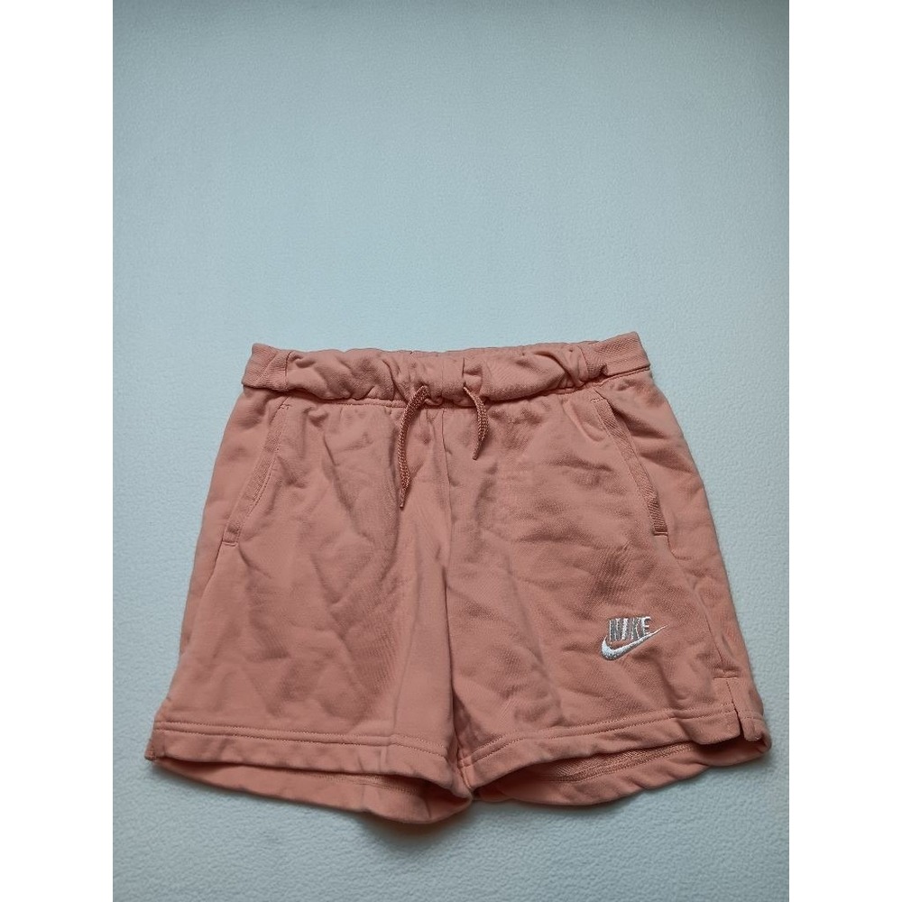 Nike Sportswear Womens XL Pink Fleece Shorts Drawstring Pockets Logo Casual